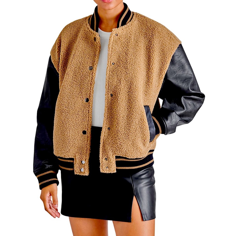Steve Madden Florence Mixed media bomber (NWT)